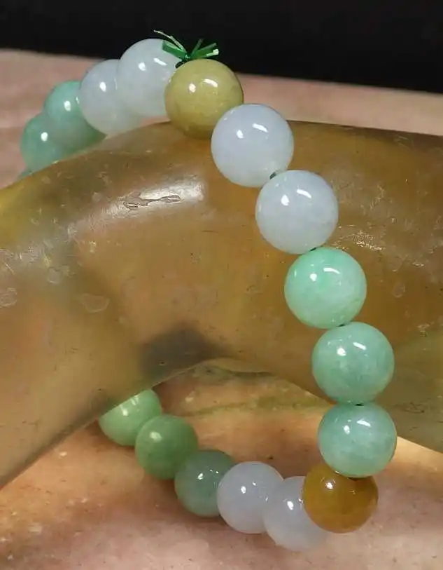 

Fine Jewelry Bracelets 3 Color 7-8 mm 100% Natural A JADE Jadeite Bead Beads Bangle Bracelet
