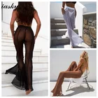 IASKY сексуальное прозрачное бикини, накидка, женский купальник, купальный костюм, накидки, сетчатые Пляжные штаны, новинка 2018