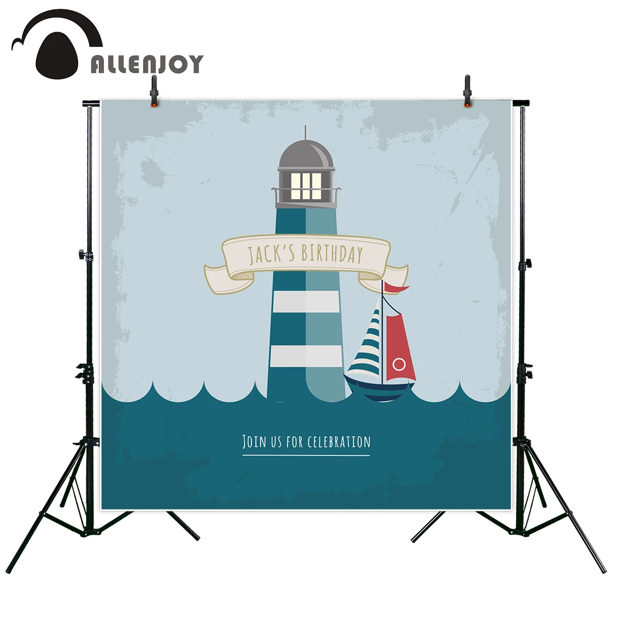Allenjoy фоны для фотосъемки синий океан капитан мультфильм Маяк Мальчик День