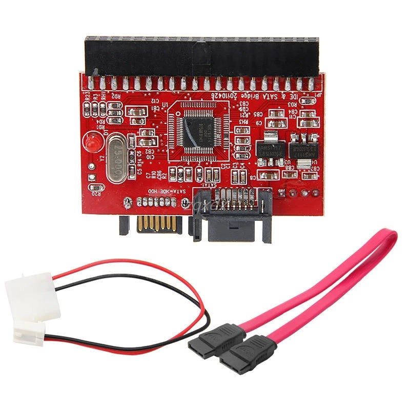 Прямая поставка 2 в 1 IDE К SATA/SATA к адаптер конвертер 40pin + кабель для ATA HDD DVD |
