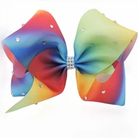 60pcs big ribbon hairbow fashion hair accessory rainbow polyester bow jojobow