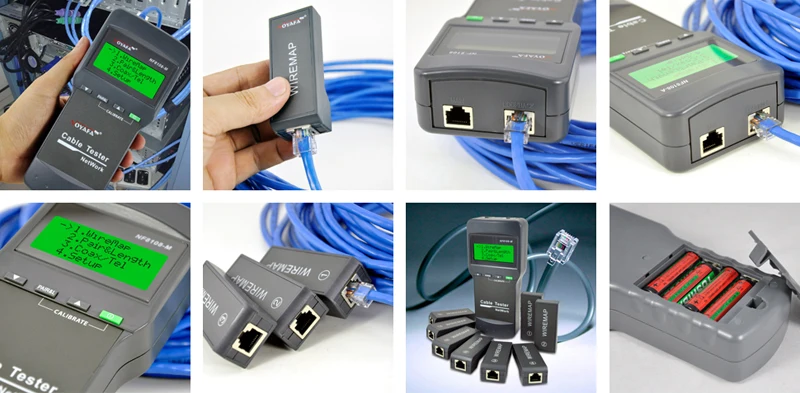 NF_8108M тестер длины кабеля RJ45 RJ11 USB сетевой кабель тестер метр NF8108-M