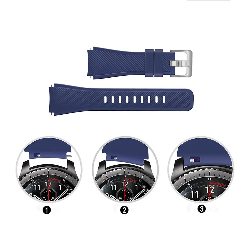 Gear S3 Frontier ремешок для Samsung Galaxy watch 46 мм huawei gt 22 спортивный браслет pulseira correa|Ремешки