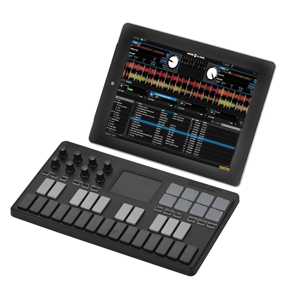 Портативный MIDI контроллер клавиатуры KORG nanoKEY Studio поддерживает Беспроводное