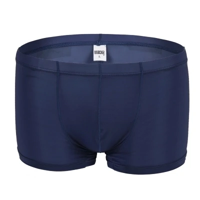 Хит продаж мужские крутые тонкие сексуальные трусы-боксеры из ледяного шелка