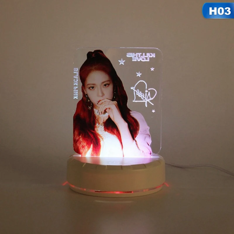 Blackpink членов Красочный светодиодный ночник Kill This Love настольная лампа вентиляторы поддержка подарки Канцелярский набор