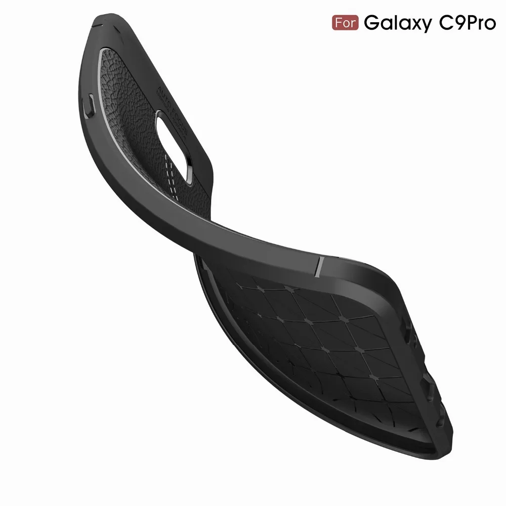 MSK для Samsung galaxy C5 PRO/C7 PRO/C9PRO мягкий чехол с текстурой личи задняя крышка из ТПУ