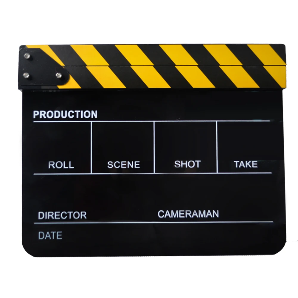 Ролевые Игры Экшн-фильм Clapperboard Видео Сцена Slate Cut Prop 29 8 см * 24 Акриловая Clapper доска