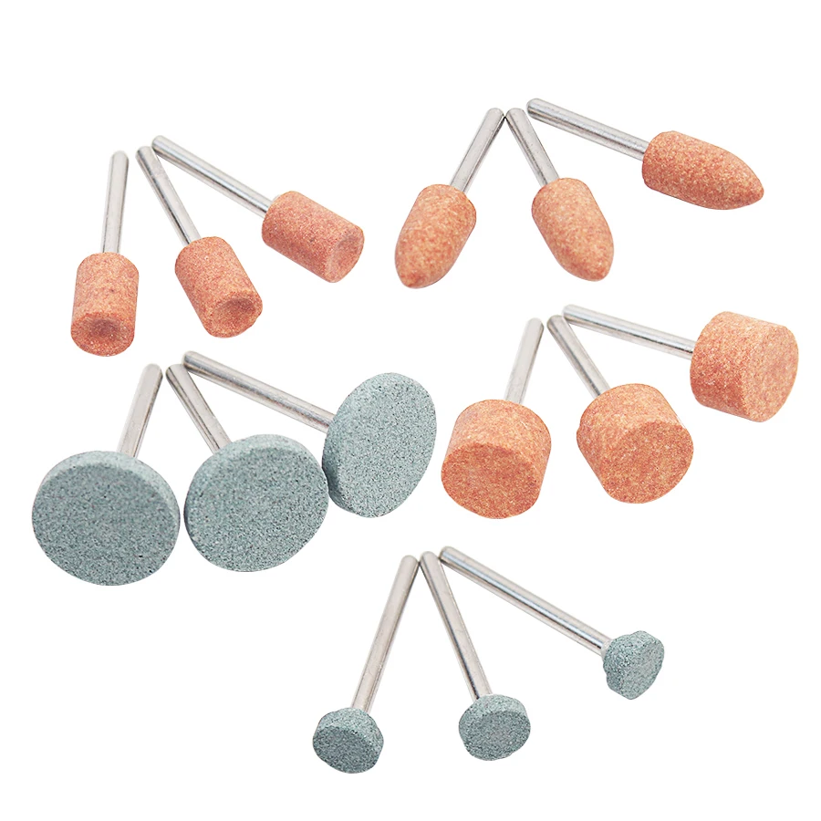 15pcs/lot Grinding Stone Wheel Head Dremel Tools Accessories Abrasive Mounted For Rotary | Инструменты