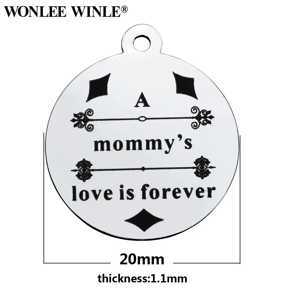 Wonlee Winle 316l из нержавеющей стали для всей семьи Вдохновляющие буквы круглые