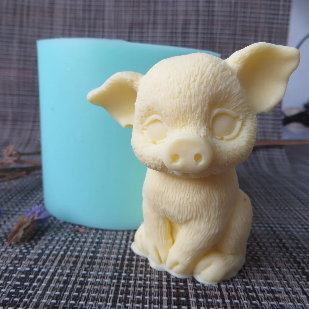Симпатичные 3d свиньи силиконовые формы помадка плесень шоколадный мусс торт формы свеча Арома камень силиконовые формы полимерные глиняные формы