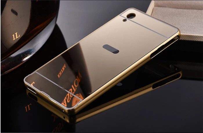 Для Sony Xperia Z1 L39h C6906 C6903 Z2 C770x D6503 L50W Z3 Z4 Z5mini металл алюминиевая рама + зеркало