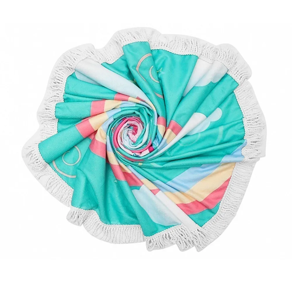 Круглое пляжное полотенце с рисунком единорога дизайнерский настенный гобелен