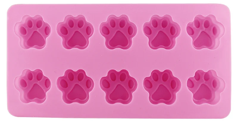 Симпатичная силиконовая форма для торта мини шоколада в виде кошачьей лапы с 10