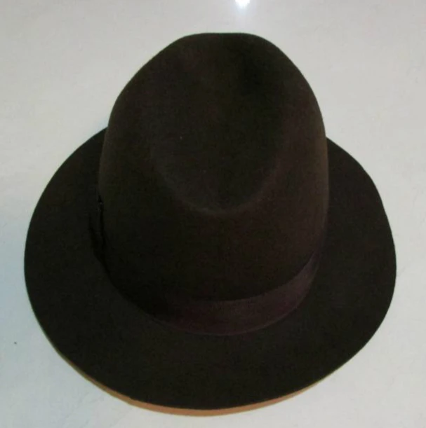 crushat шерсть из Австралии Fedora мода унисекс черный Хомбург Панама джазовая, шляпа для мужчин Панама Fedora Черные Шляпы B-1540