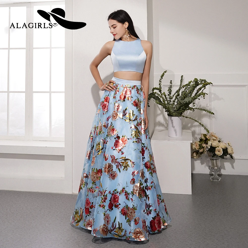 Alagirls элегантное платье для выпускного вечера с цветочным принтом 2020 новый дизайн
