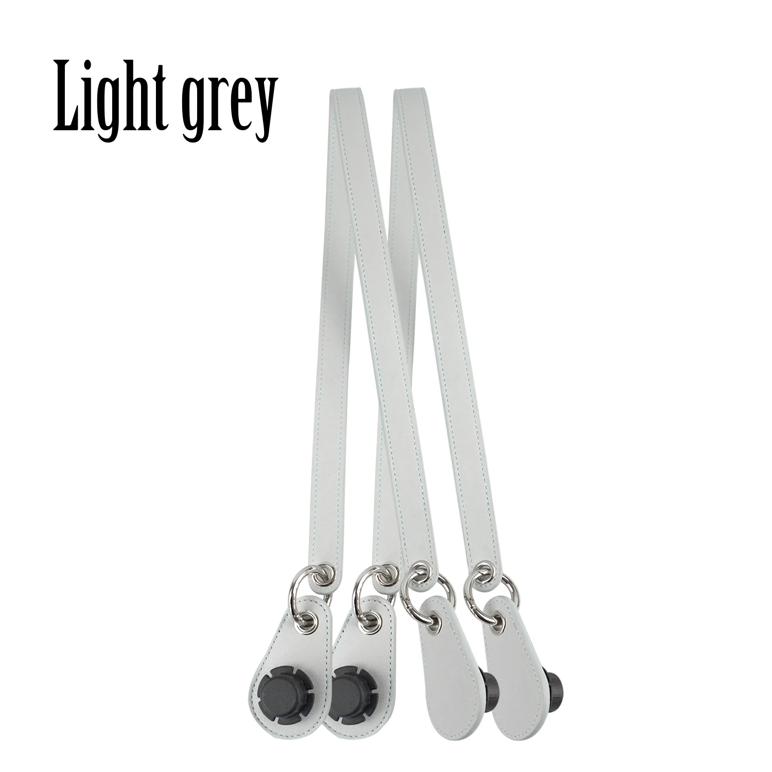 light grey Лаконичная кожаная ручка для ремня, металлическое кольцо, Круглые Капли для классической мини-сумки, квадратная сумка, городской шик, женская сумка - Цвет: light grey
