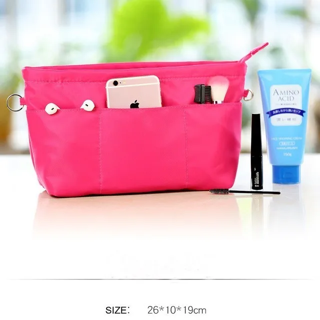 Size3 rose Red Размер 5 Для женщин косметичка нейлоновый высококачественный вставить мешок организатор сумки мульти-функциональная дорожная косметичка девушка туалетные сумки - Цвет: Size3 rose Red