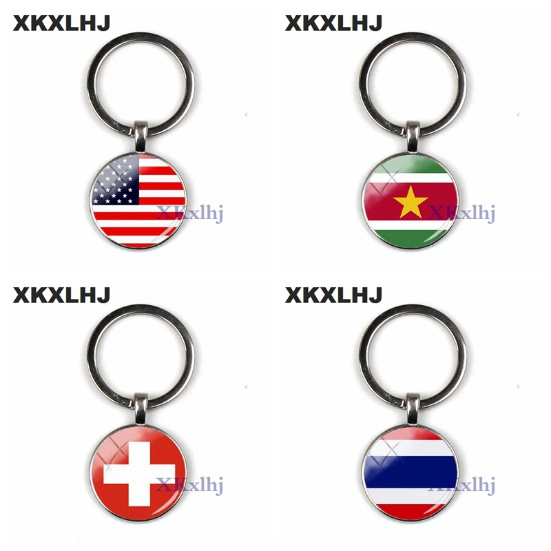 XKXLHJ модные брелоки с американским флагом США для женской сумки флаг Суринама