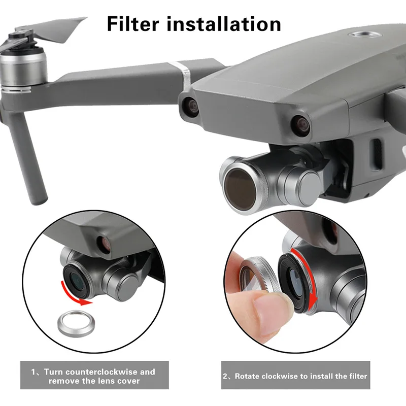 DJI Mavic 2 зум-фильтр для дрона ND-PL Регулируемый фильтр ND4/ND8/ND16/ND32/CPL HD Zoom аксессуары |