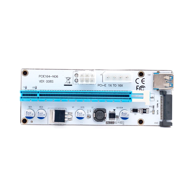 3 в 1 4pin Райзер molex pci e 008 Карта 6pin sata 60 см pcie 1x до 16x Экспресс карта для майнинга