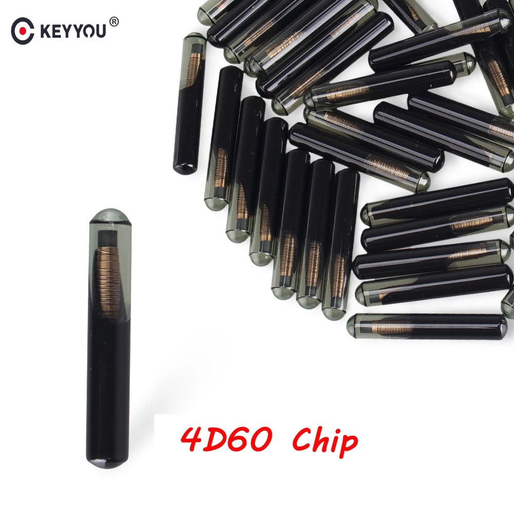 KEYYOU 5x Автомобильный ключ чип пустой 4D60 Glassy ключевая микросхема транспондера для
