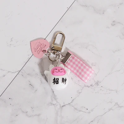 10 Omamori животные утки колокольчик брелки мотаться Шелковый брелок с лентой Maneki Neko Фортуна Подвеска Брелки сумка Подвеска J32 - Цвет: 10
