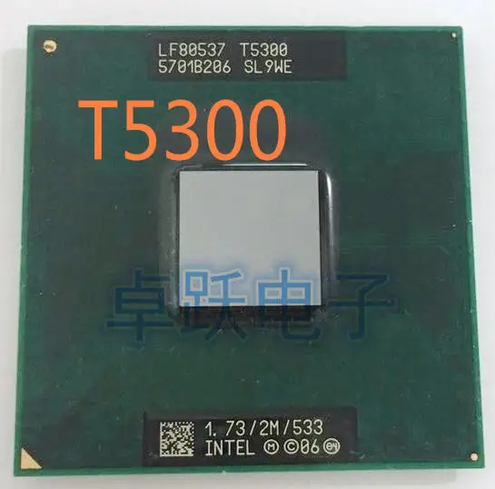 Для Intel Core Duo T5300 t5300 CPU 2M Cache 1 73 ГГц 533 МГц FSB двухъядерный процессор для ноутбука