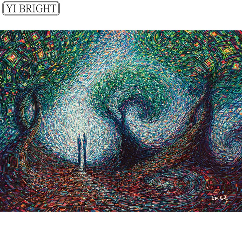 

5D DIY Full Square Diamond Painting Cross Stitch Strange tree 3D Diamond Embroidery Rhinestone Mosaic Home Decoration
