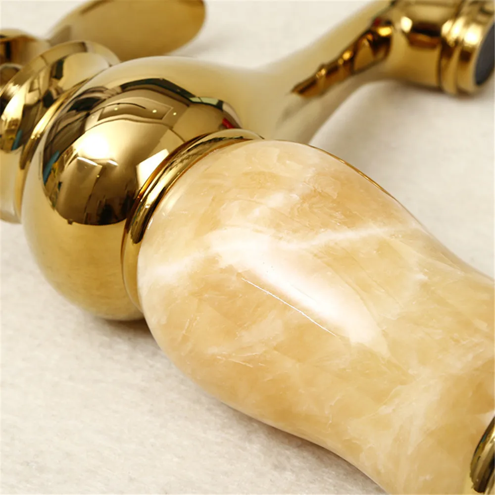 Смеситель для раковины в ванную комнату латунный кран с нефритовым корпусом