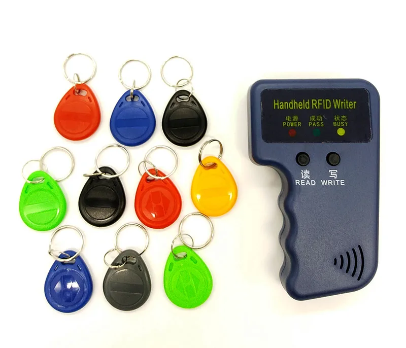 Ручной 125 кГц EM4100 TK4100 RFID Копир писатель Дубликатор Программист ридер+ 5 шт. EM4305 T5577 перезаписываемые ID Брелоки