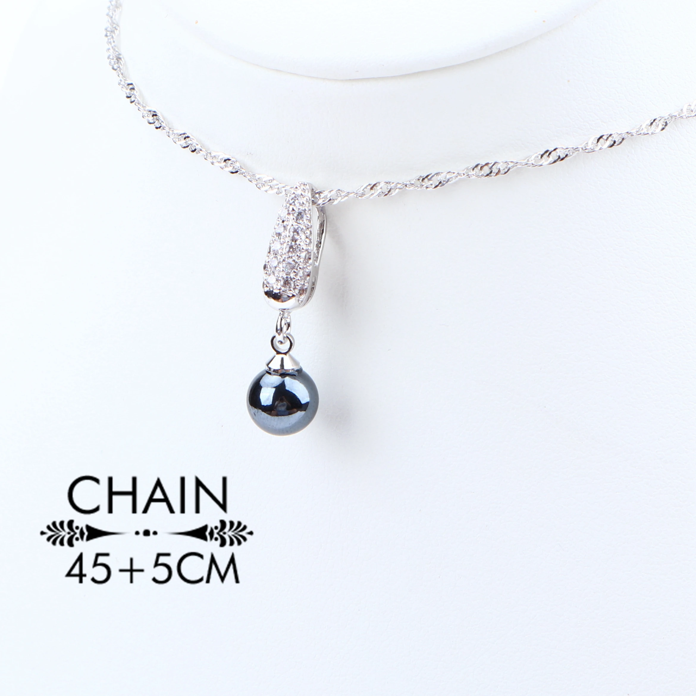 Набор свадебных ювелирных изделий с жемчугом из серебра 925 пробы для женщин