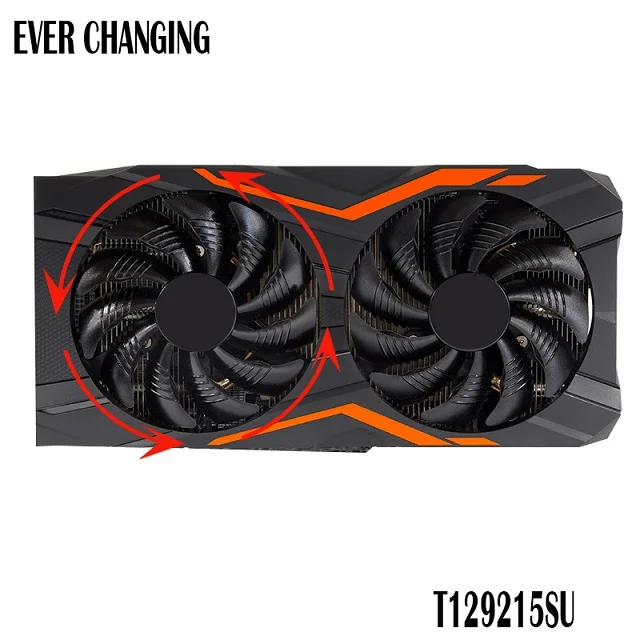 Counterclockwise Fan 88 мм T129215SU PLD09210S12HH 12 В 4Pin вентилятор охлаждения для Gigabyte GeForce GTX 1060 1070 GTX1060 GTX1070 Вентилятор Охлаждения видеокарты - Цвет лезвия: Counterclockwise Fan