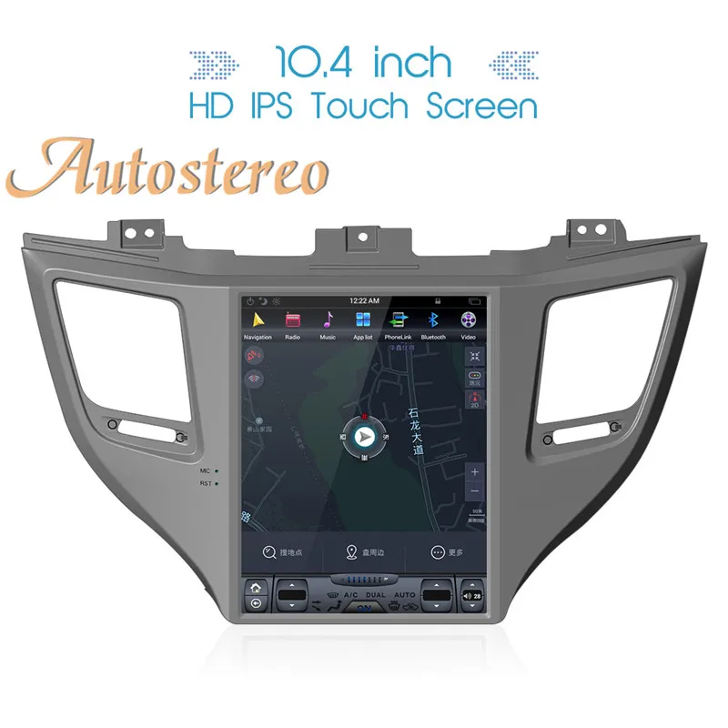 Autostereo Tesla style Android7 Автомобильный gps навигатор для hyundai Tucson- ленточный рекордер, радио мультимедиа без DVD плеера