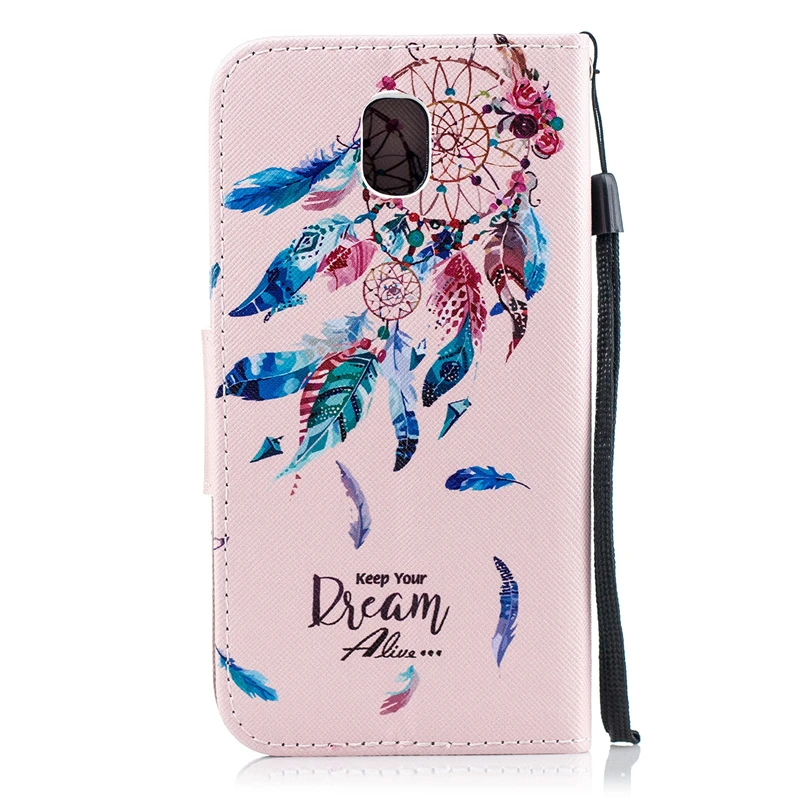 Роспись откидной Чехол кошелек с подставкой для Coque samsung Galaxy J5 J7 2017 EU версия Funda J3