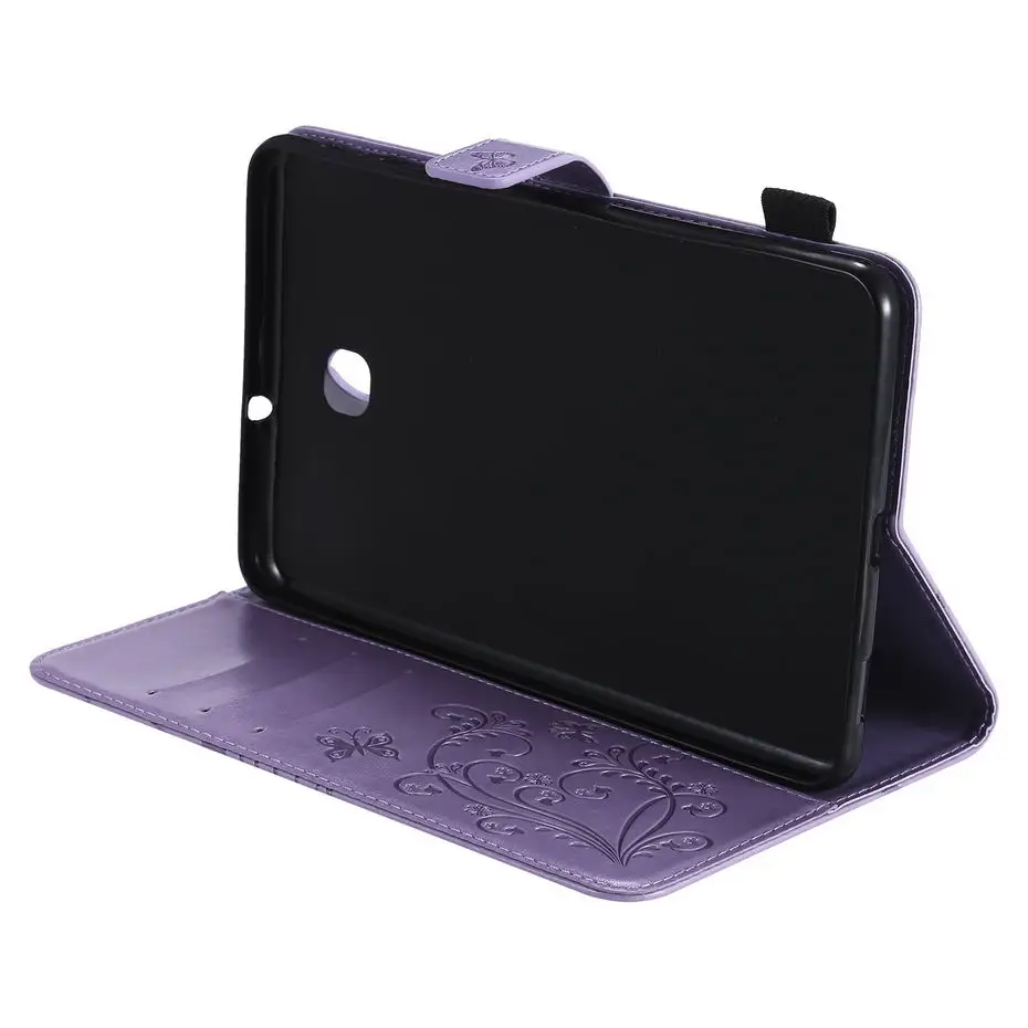 3D butterfly Flip Case for Samsung Galaxy Tab A 8.0 T387 T387V 2018 8.0&quot Funda Tablet PU Leather Cover Stand Shell +Stylus+film |