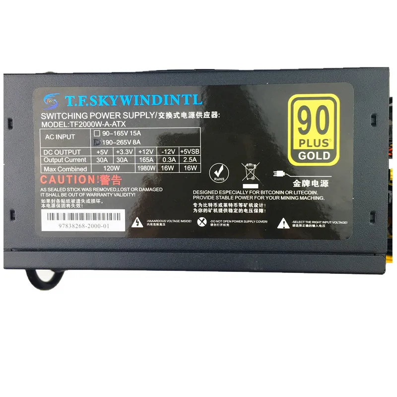 T.F.SKYWINDINTL PSU 2000W блок bitman ATX майнинговое устройство|Блоки питания для компьютеров| |