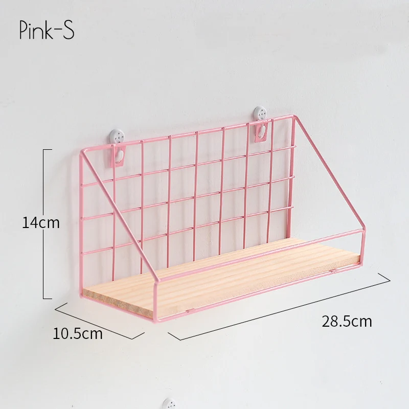 pink small Скандинавский стиль скандинавский 1 шт. металлическая настенная полка скандинавский Настенный декор полка для детской комнаты Органайзер держатели для хранения - Цвет: pink small