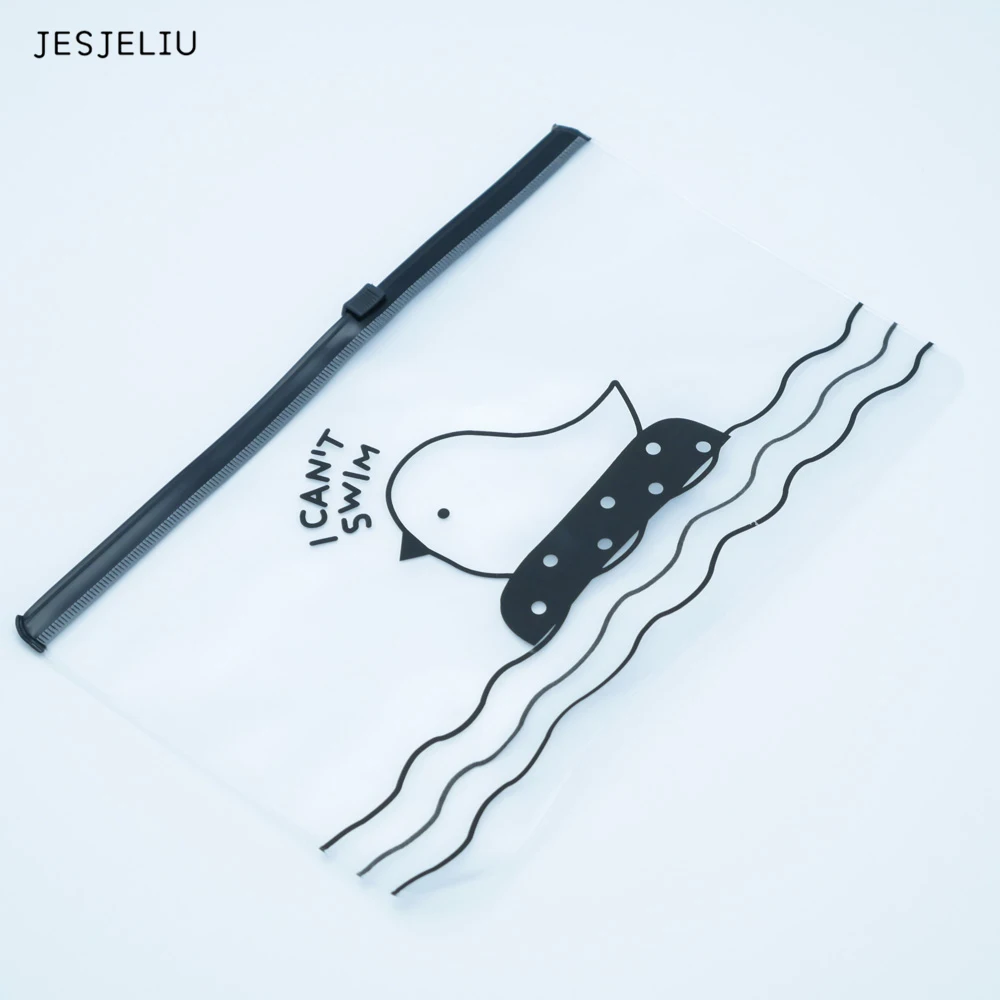 JESJELIU 1 шт. кавайные канцелярские принадлежности с милым цыплятом прозрачная