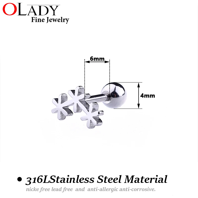 1 шт. серьги-гвоздики из стали с различными узорами | Украшения и аксессуары