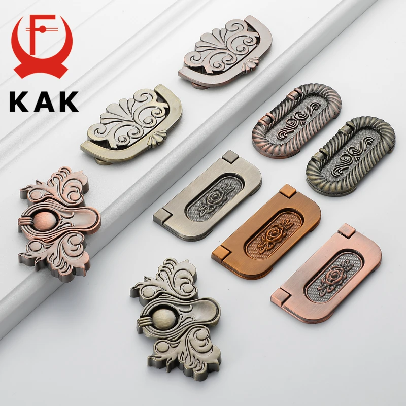 Ручки и ручки шкафа KAK из цинкового сплава татами скрытые дверные кухонные черные
