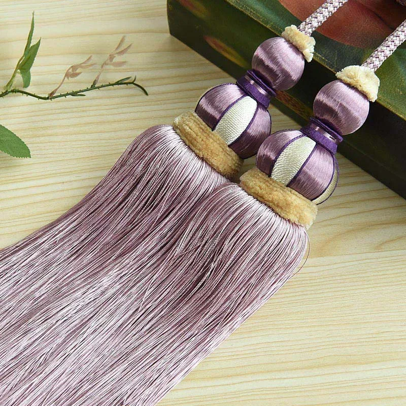 Шторы с кисточками серые ремни для занавесок держатель штор повязки красные