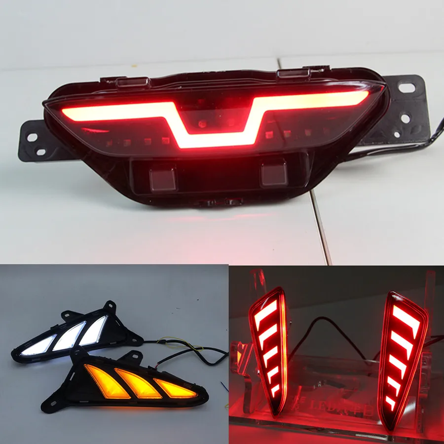 more discount for 3 CSGJMY 1 комплект для Toyota CHR C-HR Светодиодный дневной ходовой сигнал поворота DRL противотуманная лампа стоп-сигнала вождения - Цвет: more discount for 3