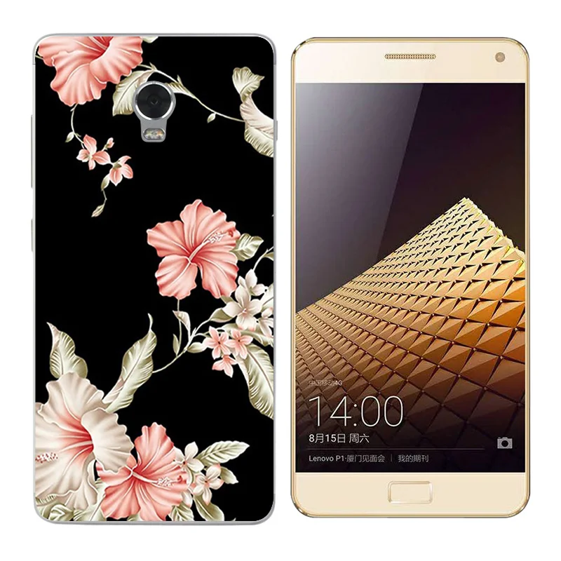Back Case for Lenovo Vibe P1 Character Printing Cover Soft Silicone Fundas P1a42 P1c72 P1c58 Coque 5.5&quot |