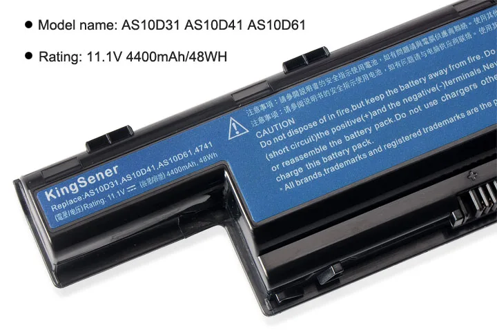 Kingsener AS10D3E AS10D5E ноутбук Батарея для acer Aspire AS10D31 AS10D51 AS10D61 AS10D81 V3 5741 5560 5750 5551G 5560G 5741G