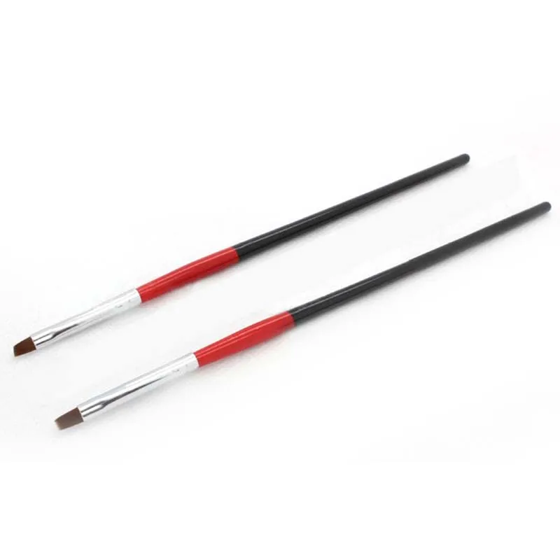 Набор ручек для нейл-арта 3 размера плоская рисование красный мягкий и