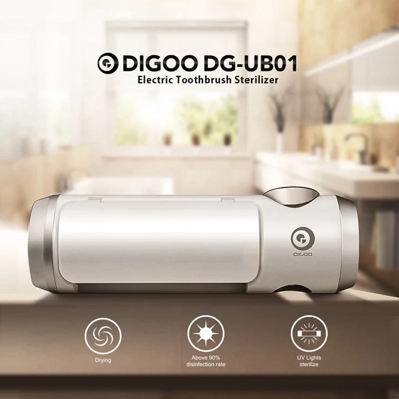 Digoo ванная комната УФ-светильник Стерилизатор зубных щеток коробка очиститель Ультрафиолетовый Антибактериальный usb зарядка Зубная паста держатель зубной щетки