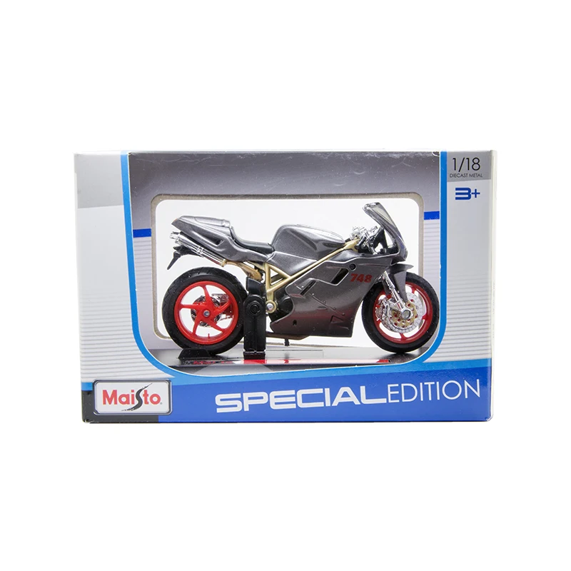 Maisto 1:18 модели мотоциклов Ducati 748 литой пластик миниатюрная гоночная игрушка для