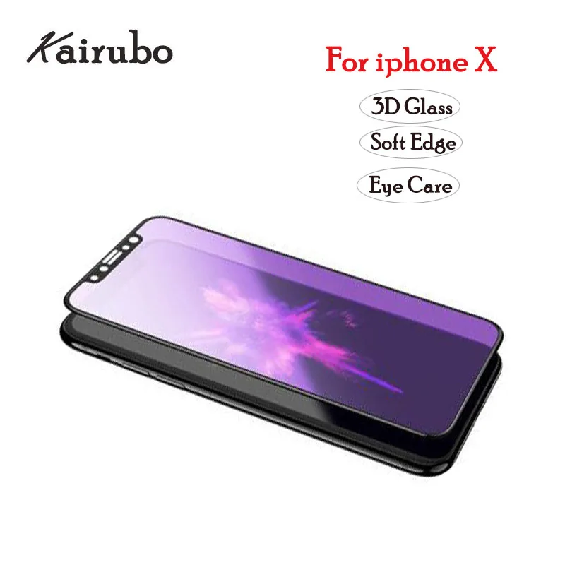 3 шт. Защитная пленка для экрана iPhone X 10 закаленное стекло 9H 3D полное покрытие