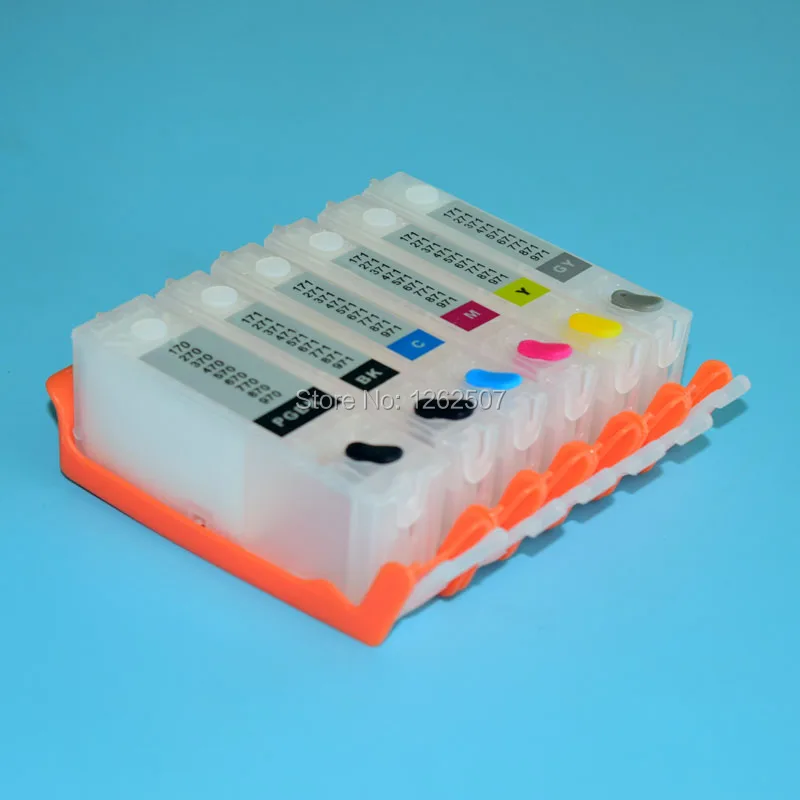 PGI-370 CLI-371 PGI 370 371 многоразового картридж с ARC чипы для Canon Pixma MG7730 MG6930 TS8030 TS9030 370/371